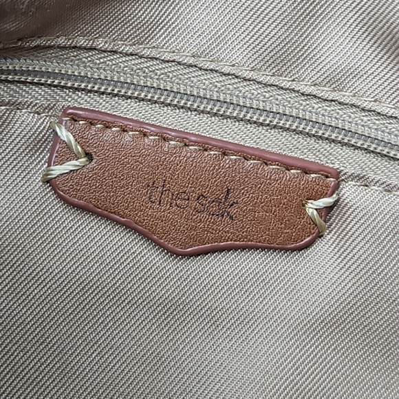 The Sak Leather Crossbody Bag With Adjustable Straps Gray Women Shoulder Bag - Picture 9 of 16